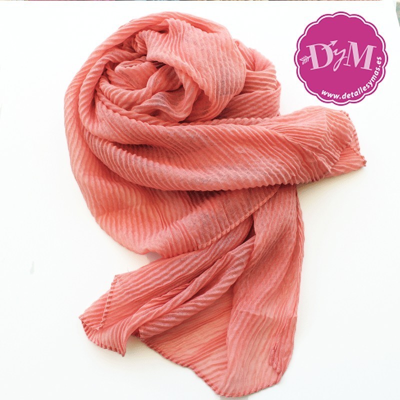 Pashminas plisadas colores lisos