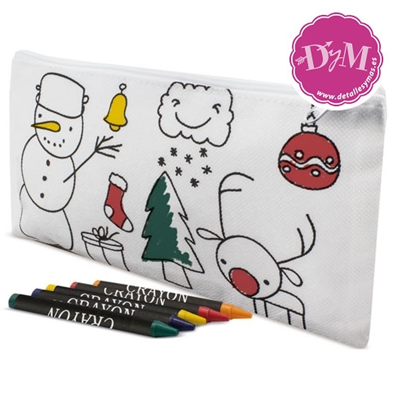Estuche Navidad para colorear
