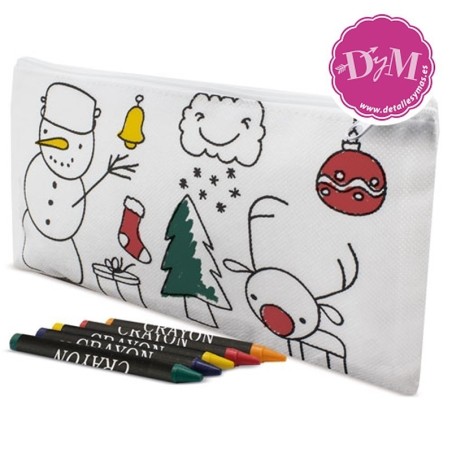Estuche Navidad para colorear