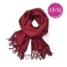 Pashmina de lana Cashmere. Color Vino