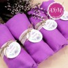 Pashmina malva para comuniones personalizada