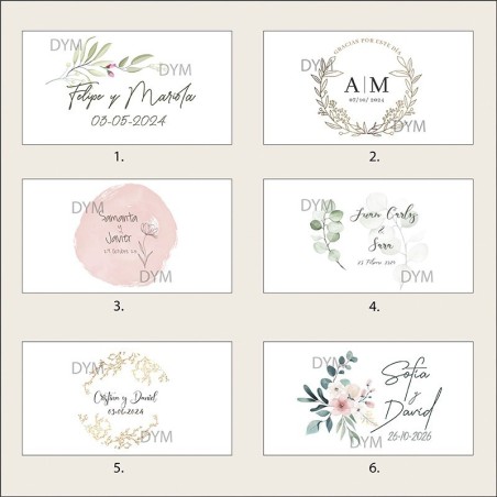 Pashmina color crudo personalizada para bodas ,ya envuelta con nombres y fecha de la boda