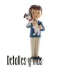 Figura Comunión niño con perrito