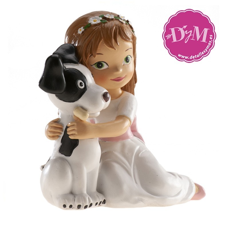 Figura Comunión niño con perrito