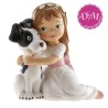 Figura Comunión niño con perrito