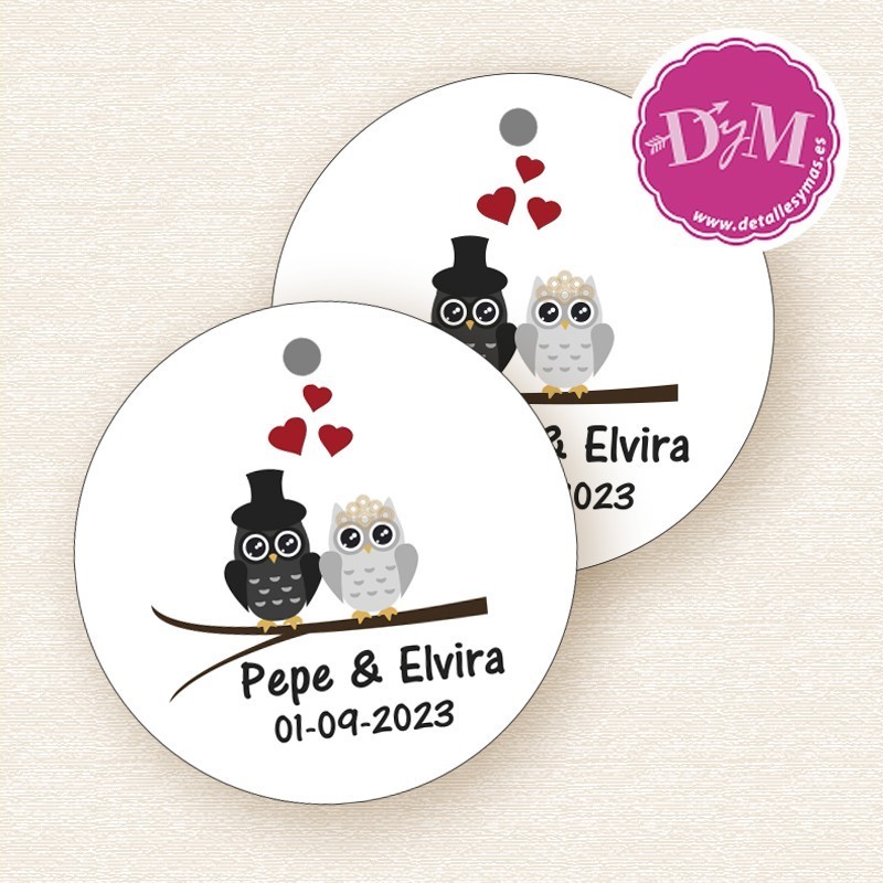 Tarjetas Novios Buhos