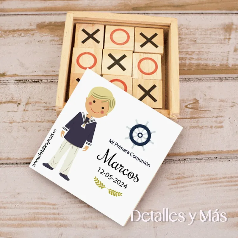 Juego de 3 en raya para comunión Almirante