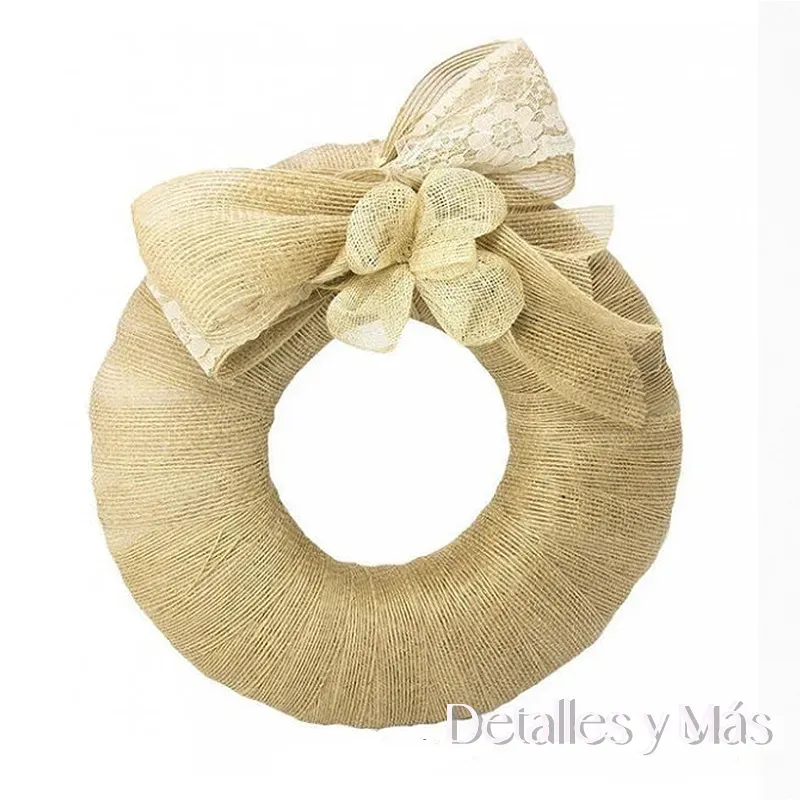 Aro Porta alfileres Yute blanco