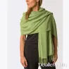 Pashmina de lana cashmere en color verde aguacate para bodas y eventos