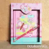 Diario para niñas con mariposas en la portada. En caja
