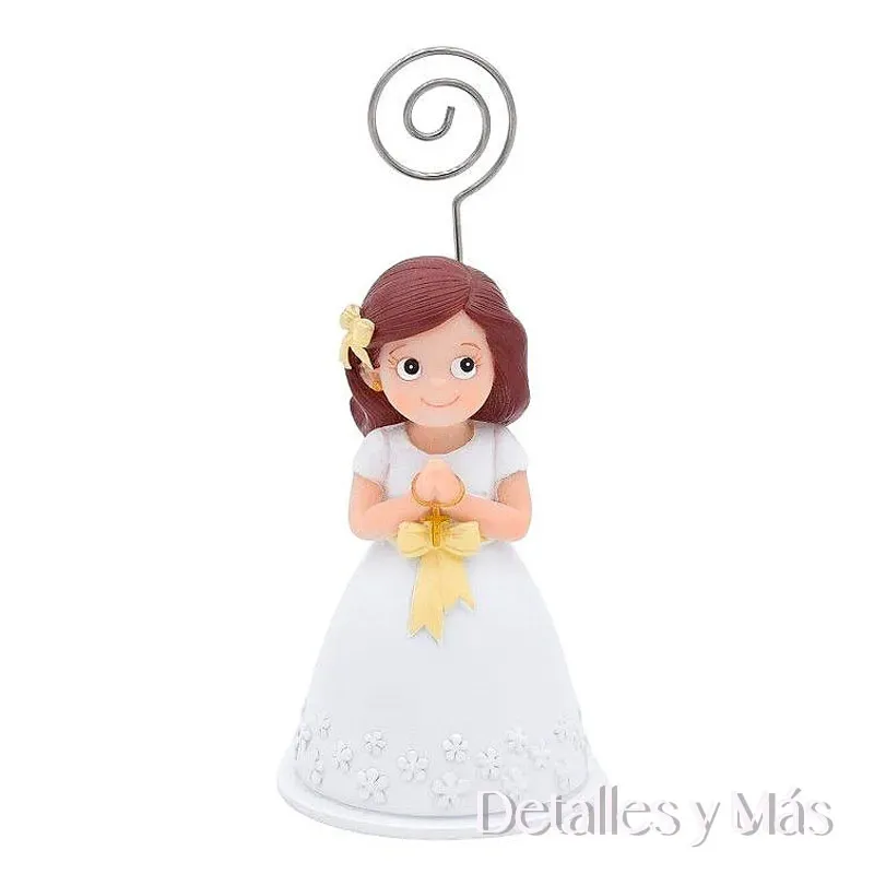 porta fotos de comunión barato niña con Fajin lila