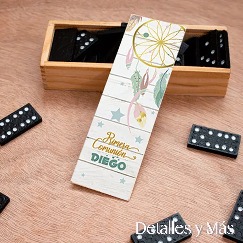 Dominó Boho Personalizado para Comunión 🎲✨"