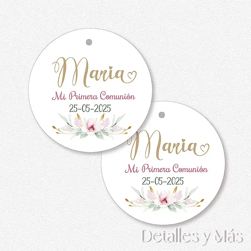 Tarjetas para comunión Flores
