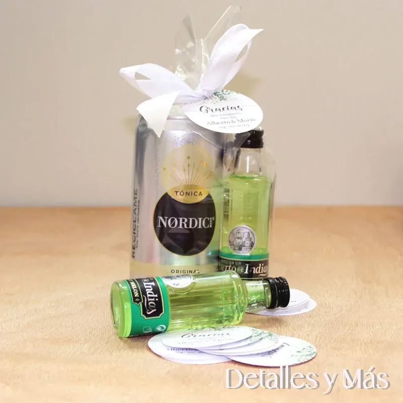 pack-gin-tonic Puerto de indiasde Melón on lazo y tarjeta