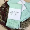 Pashmina verde aqua personalizada