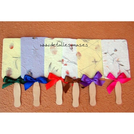 Pai Pai en papel natural flores tipo "pala"