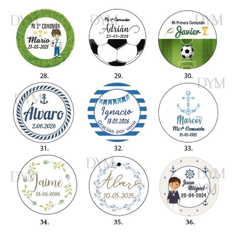 Pompas de jabón en bote azul personalizado