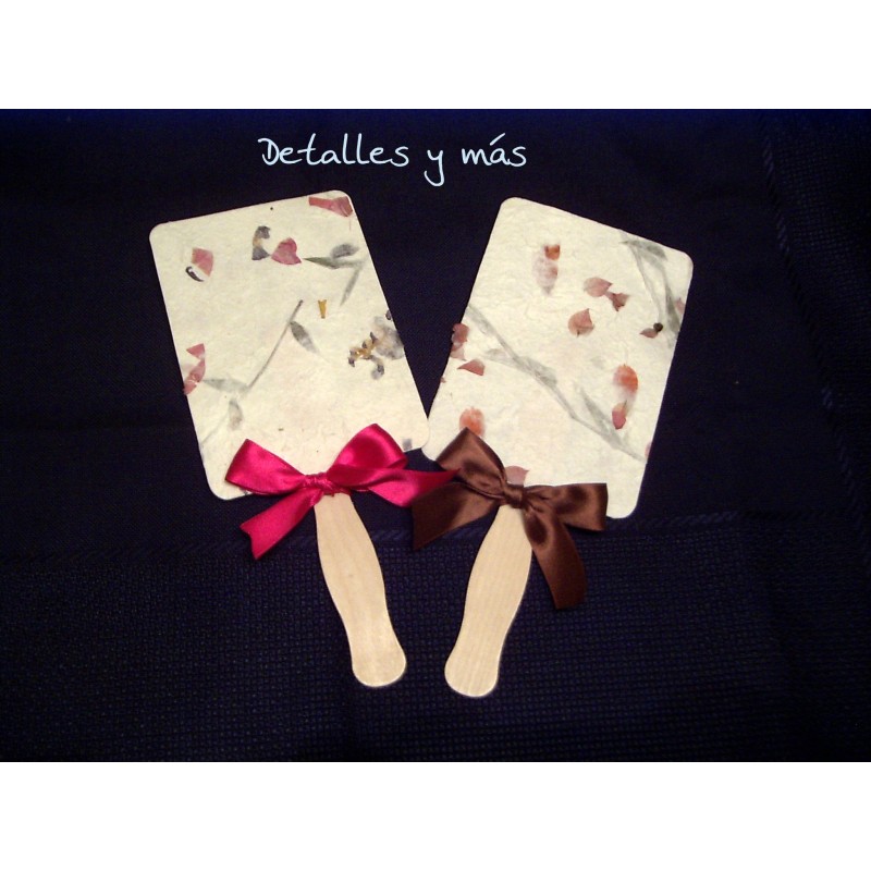 Pai Pai en papel natural flores tipo "pala"