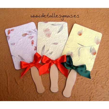 Pai Pai en papel natural flores tipo "pala"