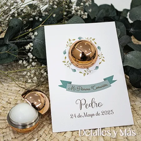 Bálsamo labial bola en tarjetón Oliver