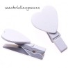 Pinzas corazon blanco