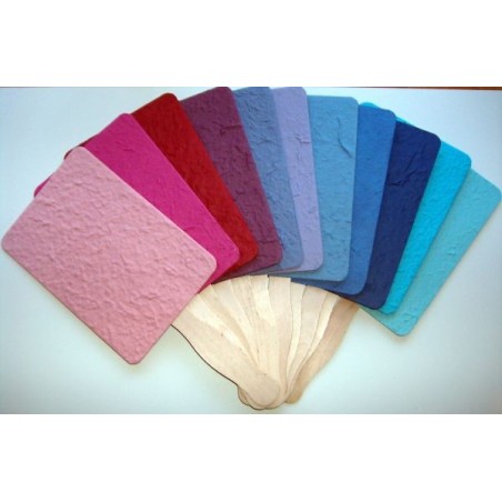 Pai Pai en papel natural en colores lisos . Tipo Pala.