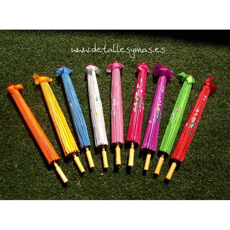 Parasol o sombrilla china de tela