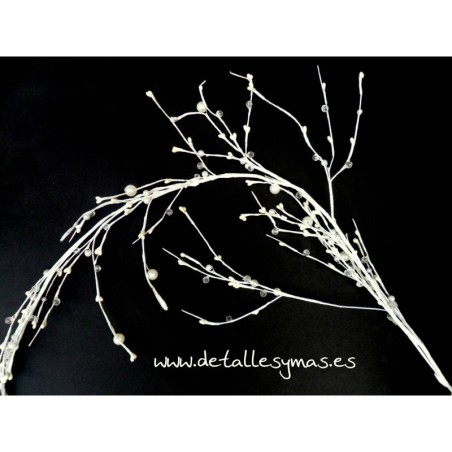 Adorno de perlas blanco 