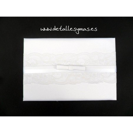 Libro de firmas con encaje 