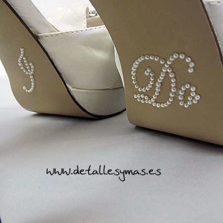 Adhesivos para zapato de Novia en perla 