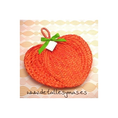 Pai Pai de rafia naranja 