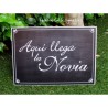 Cartel Aqui llega la novia Retro