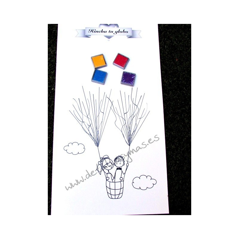 Arbol de huellas. Novios en Globo 