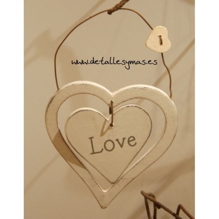 Corazón de madera LOVE
