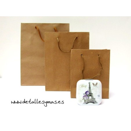 Bolsas  Kraft con cordón. 3 tamaños