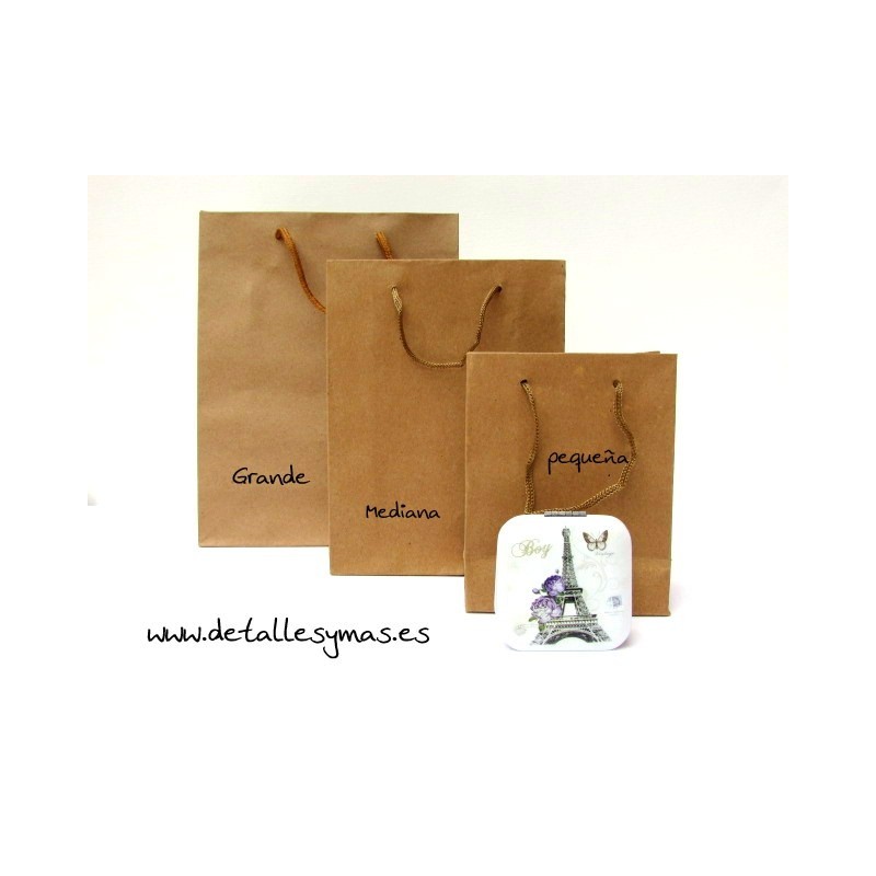 Bolsas  Kraft con cordón. 3 tamaños
