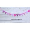 Banderines de tela rosa 