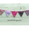Banderines de tela rosa 