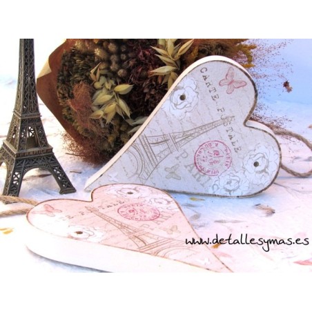 Corazón de madera Carte Postale 