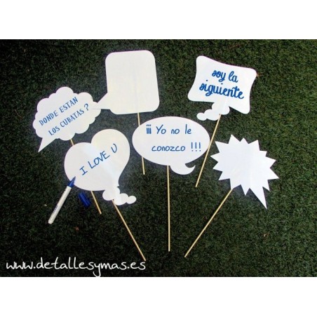 Bocadillos para Photocall blancos 