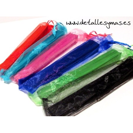 ABANICOS CALADOS + BOLSA DE ORGANZA 