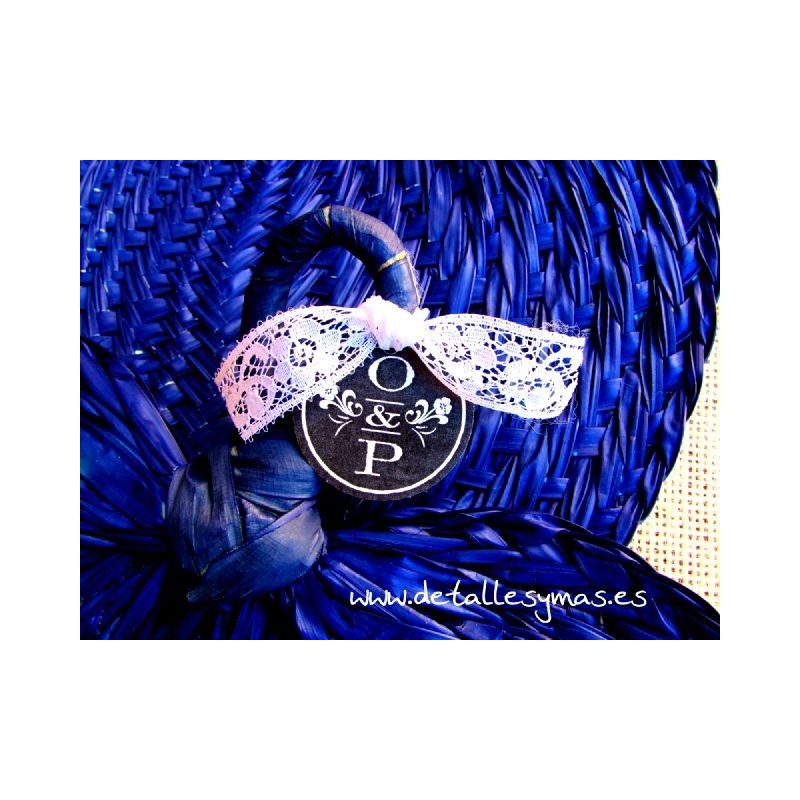 Pai Pai de rafia Azul 