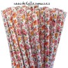 Pajitas de papel Flores 