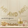 Letras Mr and Mrs Glitter 