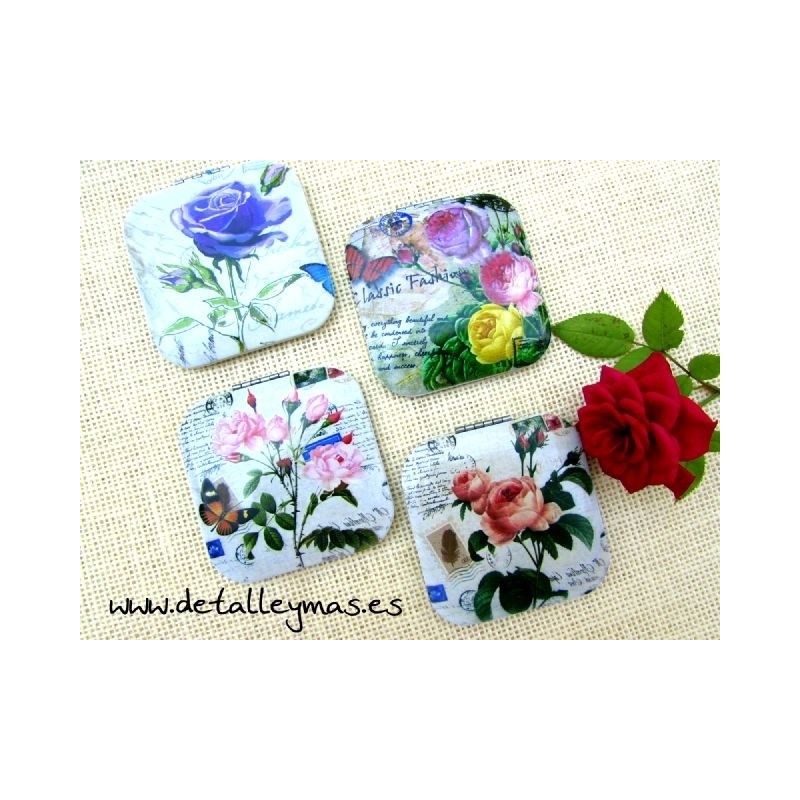 Espejo Vintage floral 