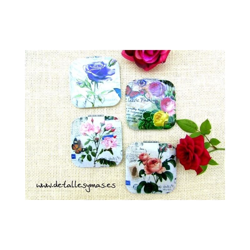 Espejo Vintage floral 