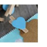 Pinzas de madera corazón Azúl 