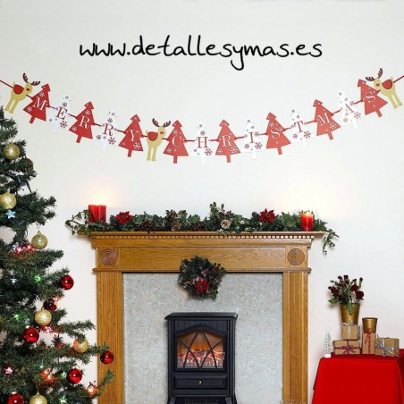 Guirnalda Merry Christmas Rudolf