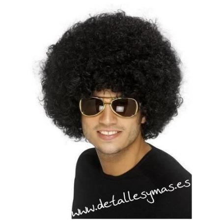 Peluca afro negra