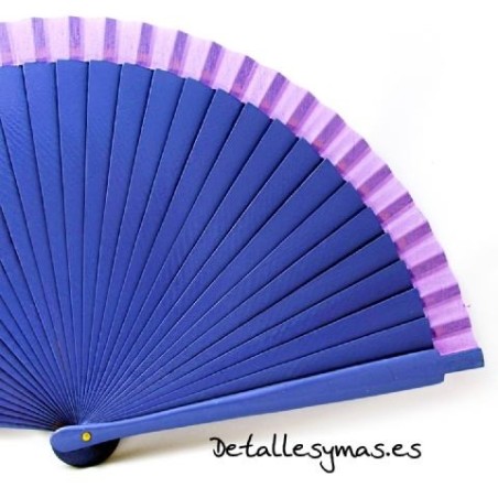 Abanico madera lacada 23 cms .